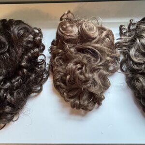 3 Vintage Brunette Wigs